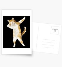 Dabbing Cat Kitten Funny Dab Tee Cool Dance Kitty Postcards