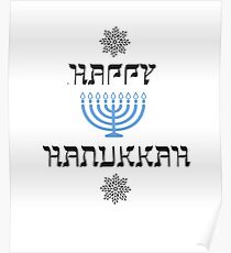 Happy Hanukkah Chanukah Menorah Poster