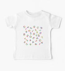 Alphabet pattern multi Baby Tee
