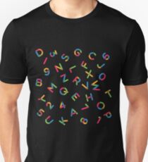 Alphabet pattern multi Unisex T-Shirt