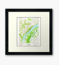 USGS TOPO Map Illinois IL Olmsted 308368 1967 24000 Framed Print
