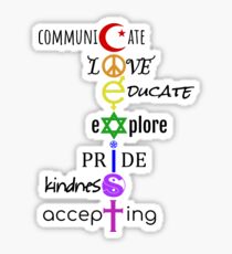Coexist Black Colored Text Sticker