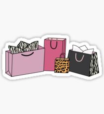 Animal Print Shopping Bags Sticker