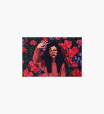 Red Flowers Girl Art Board