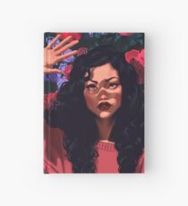 Red Flowers Girl Hardcover Journal