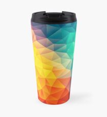 Abstract Multi Color Cubizm Painting Thermobecher