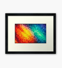 Abstract Multi Color Cubizm Painting Framed Print