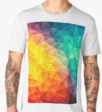 Abstract Multi Color Cubizm Painting Men's Premium T-Shirt