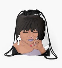 Inner Peace Is Real Beauty (White Background) Drawstring Bag
