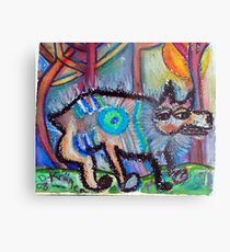 Hippie Dog Metal Print