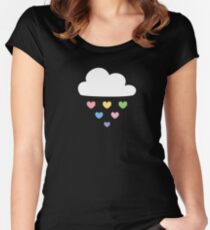 Raining hearts Women's Fitted Scoop T-Shirt