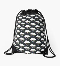 Raining hearts Drawstring Bag