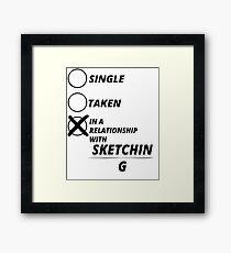 relationship single taken SKETCHING gift christmas Framed Print