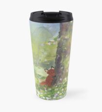 Fletcher fox behind a tree Travel Mug