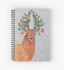 Cuaderno de espiral Ciervos árbol de Navidad