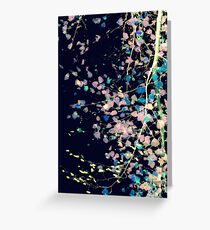 Nature Pattern # 4 - Birch (Blue) Greeting Card