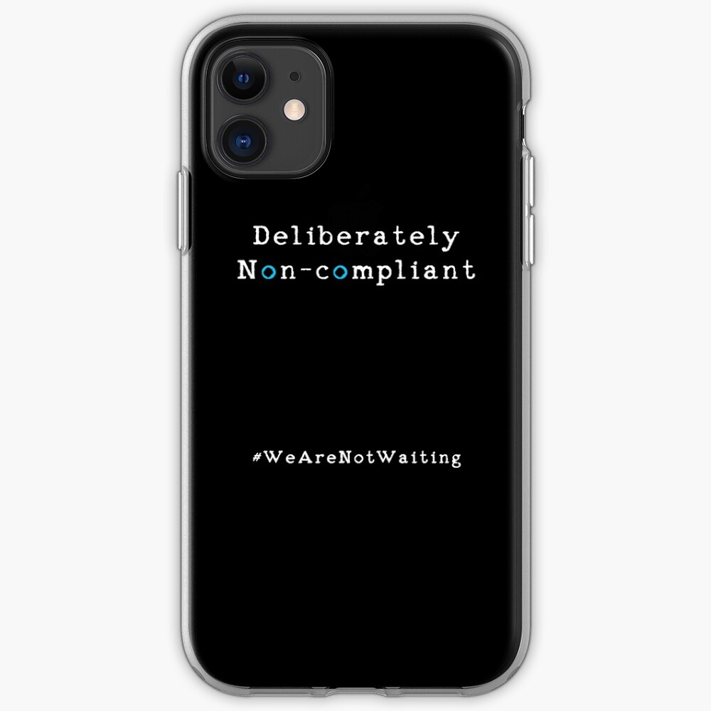 Deliberately non-compliant - black phone iPhone Case & Cover