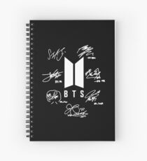 Cuaderno de espiral BTS - Logo + firmas "negras"