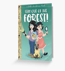 A Little Murderino Book Greeting Card