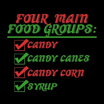 Elf Inspired - 4 Main Food Groups - Candy - Pin, Magnet or Badge Holde