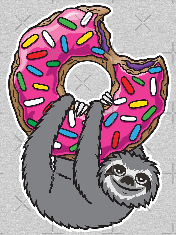 Sloth loves donut by plushism