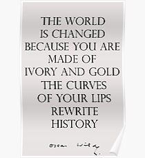 Oscar Wilde - Ivory and Gold Poster