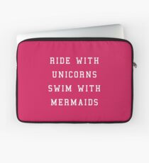 Funda para portátil Ride With Unicorns Quote