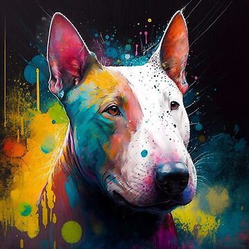 Bull terrier painting hot sale