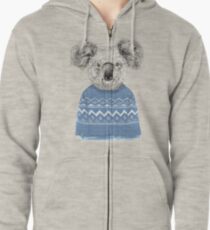 Winter koala Zipped Hoodie
