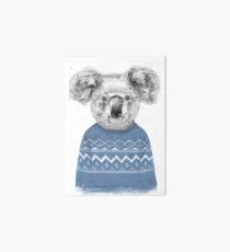 Winter koala Art Board