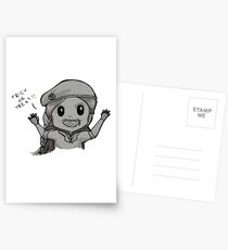 Trick or Treat Caveira Postcards