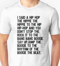 Rappers Delight - Sugar Hill Gang Lyric Art Music Unisex T-Shirt