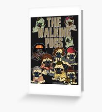 Die Walking Pugs Grußkarte