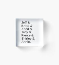 Community List Shirt Acrylic Block
