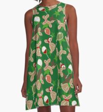 Balloon Animal Holiday Cookies A-Line Dress