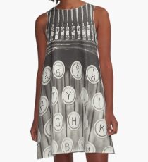 Vintage Typewriter Study A-Line Dress