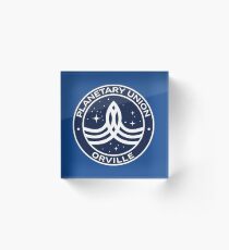 Das Orville - Logo der Planetenunion Acrylblock