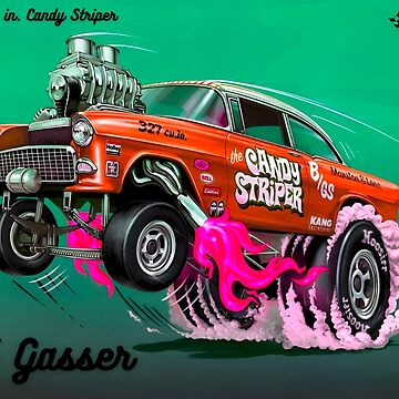 Red pink 55 Gasser Candy Striper street rod Hot Wheels