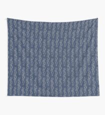 Blue and White Waves Wall Tapestry
