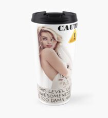 caution! (margot robbie) Travel Mug