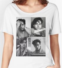 Camiseta ancha Cole Sprouse Collage B & W