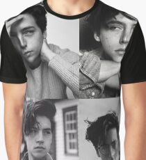 Cole Sprouse Collage B&W Graphic T-Shirt