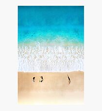 Australian Beach Cricket - Aerial Photographic Print