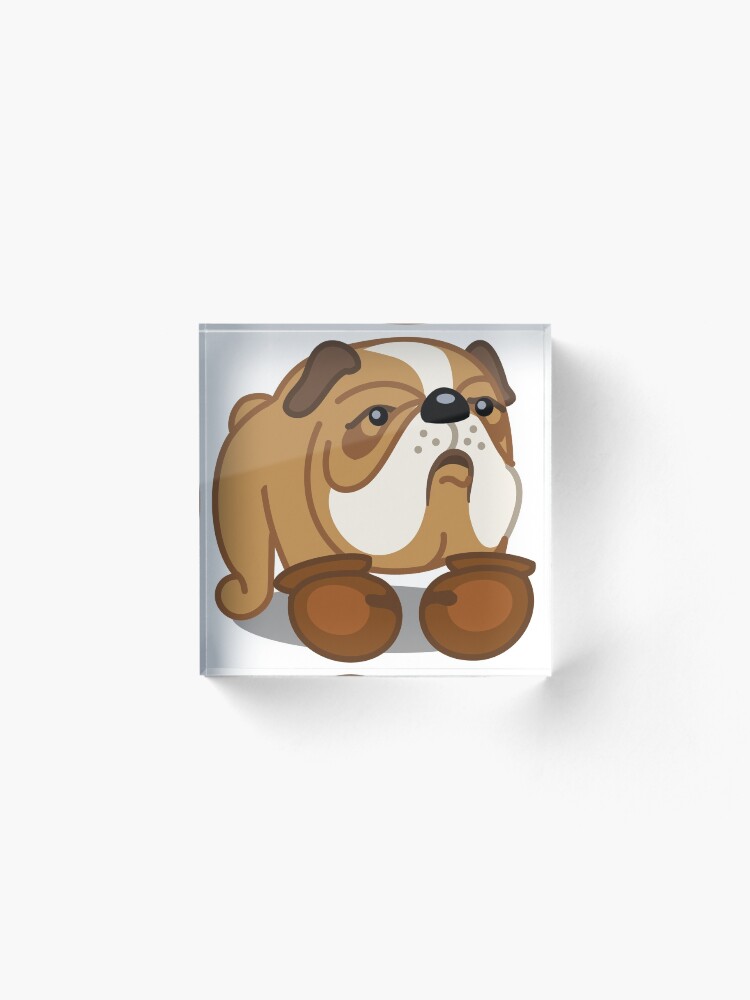 Alternate view of Bulldog Boxer tshirt - Dog Gifts for Boxer and Bulldog Pet Lovers Acrylic Block