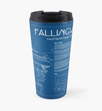 Fallingwater Survey Cover Blueprint - Frank Lloyd Wright Travel Mug