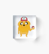 Poke-Jake Funny Adventure Time Mashup Acrylic Block