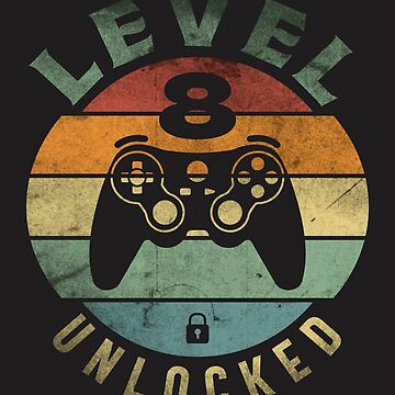 Level 8 Unlocked Switch Gamer 8Th Birthday Coaster - TeeHex