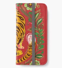 Tiger Folk Art iPhone Wallet/Case/Skin