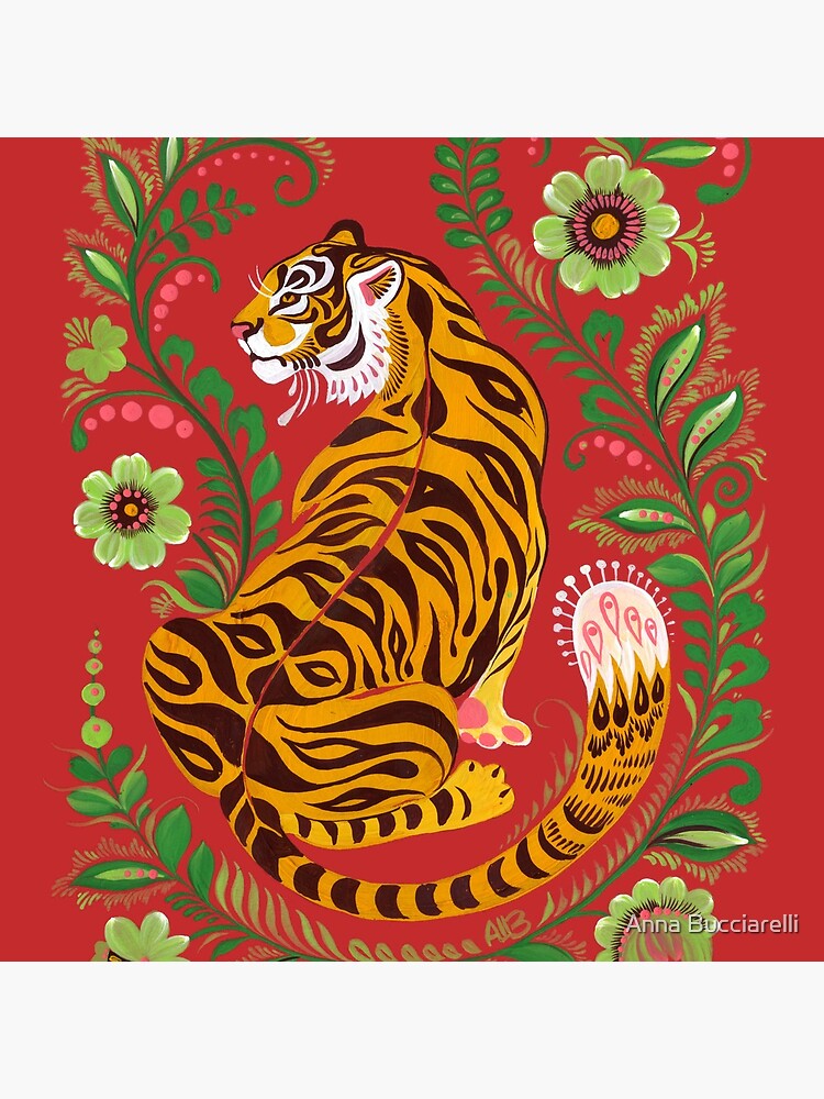 Tiger Folk Art by annabucciarelli