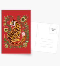 Tiger Folk Art Postcards